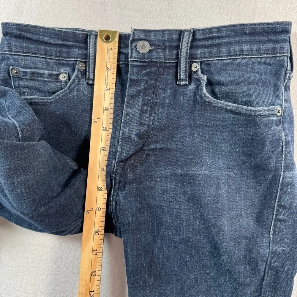 Levis Jeans Mens 30 Blue 511 Slim Straight Mid Rise Dark Wash Stretch